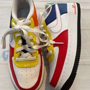 Nike Kids Colorful Sneakers - Red, Yellow, Blue, White